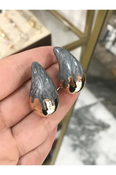 VİP Seri Gold Detaylı Küpe