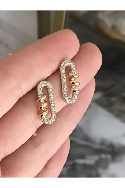 XUPING Taş Detaylı Ataç Model Küpe (kararmaz)