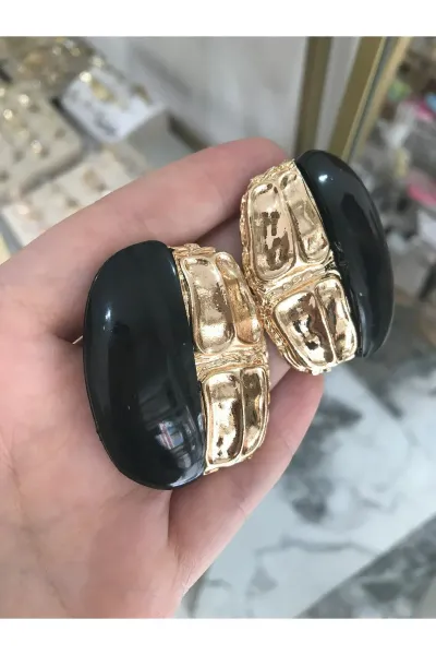 Muadil Marka Gold Detaylı Vintage Küpe