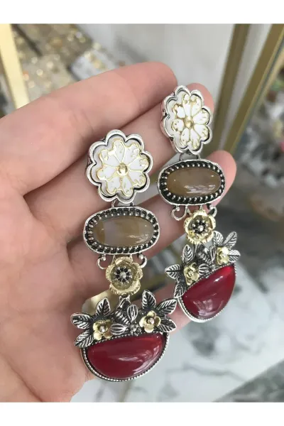 Muadil Marka Tasarım Çiçek Küpe