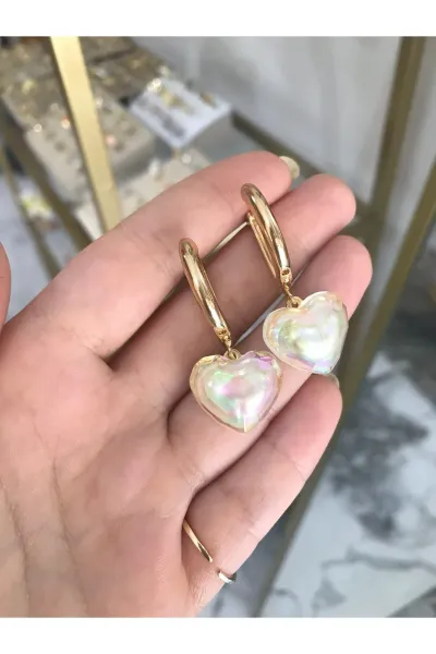 Kalpli Gold Detaylı Küpe