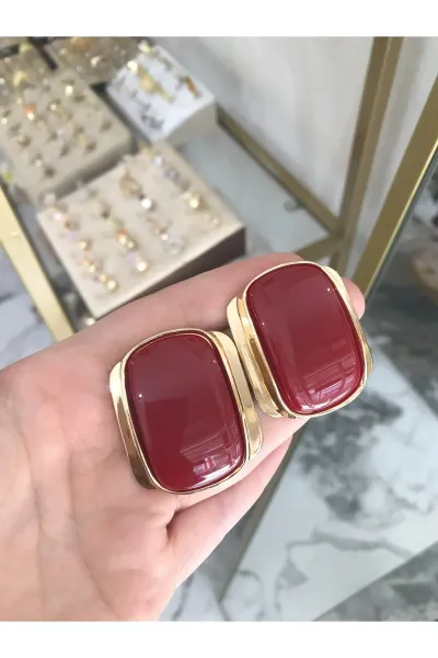 Muadil Marka Trend Bordo Küpe