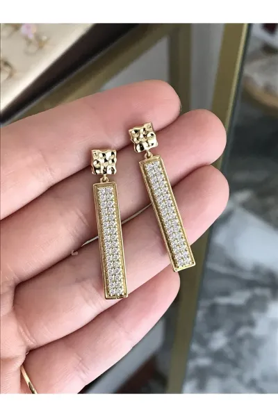 XUPING Taş Detaylı Ezme Model Küpe (kararmaz)