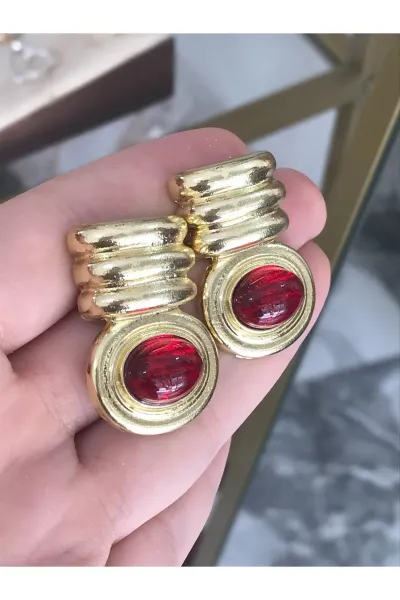 Özel Seri Gold Detaylı Küpe