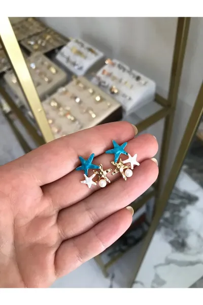 3'lü Yıldız Küpe
