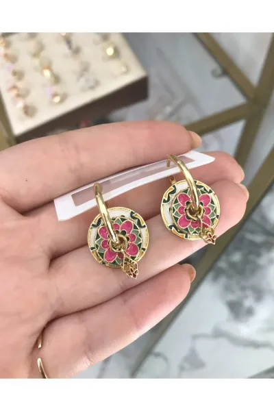 Charmlı Etnik Desen Küpe