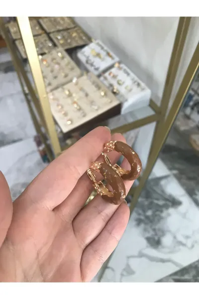 Özel Seri Gold Detaylı Küpe