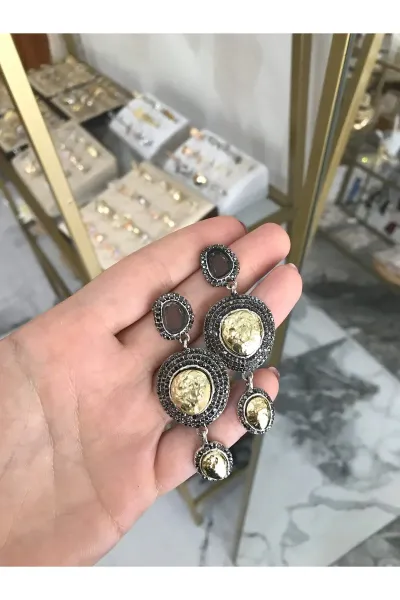 Taşlı Vintage Küpe