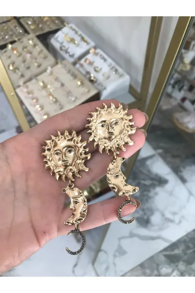Güneş & Ay Model Küpe