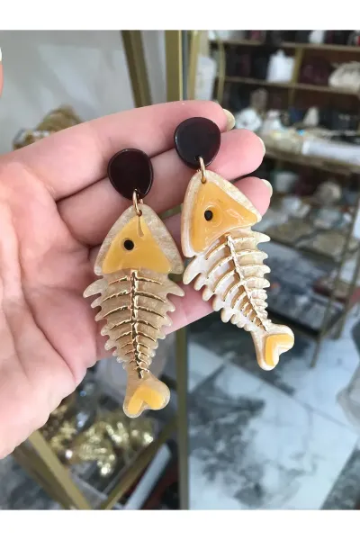 Balık Kılçığı Küpe