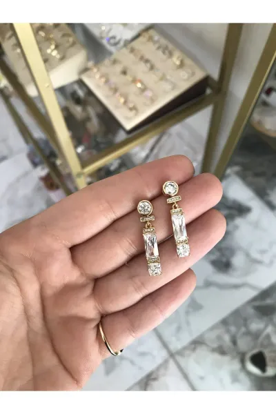 XUPING Taş Detaylı Sallantılı Model Küpe (kararmaz)