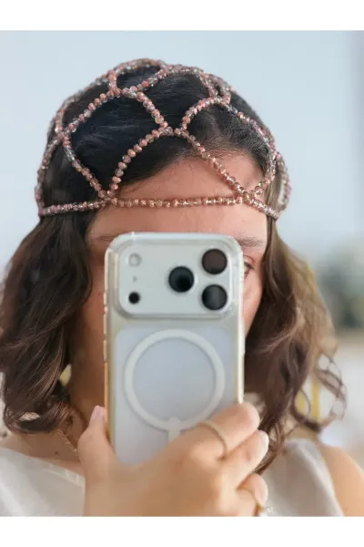 Kroşe Boncuk Saç Aksesuar ve Bandana El yapımı