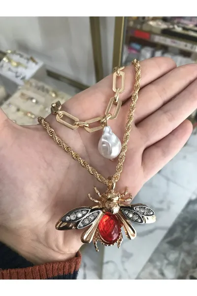 2'li Arı Model Tasarım Kolye