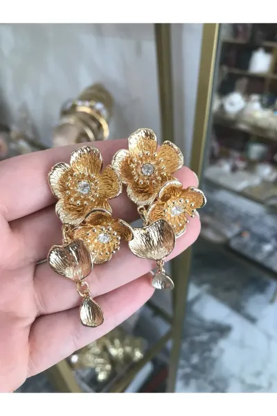 Özel Tasarım Çiçek Küpe