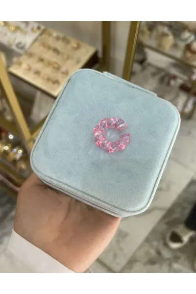 Burgu Şeffaf Detaylı Earcuff Model Küpe