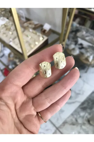 Vintage Model Gold Klipsli Küpe (xuping/kararmaz)