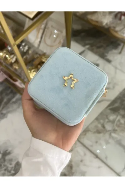 Renkli Taş Detaylı Yıldız Model Earcuff küpe
