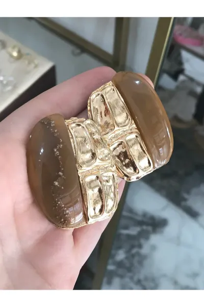 Muadil Marka Gold Detaylı Küpe