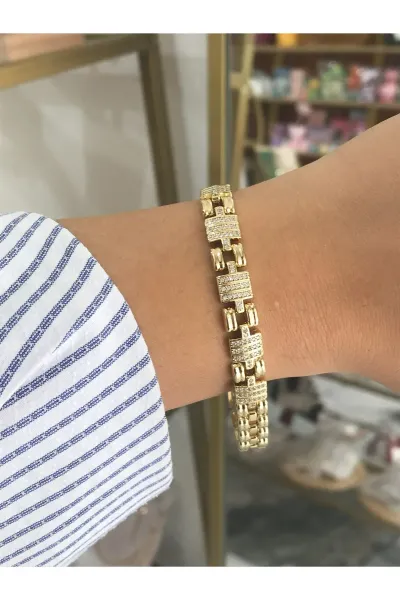 Kare Taş Model Künye Bileklik (kararmaz)