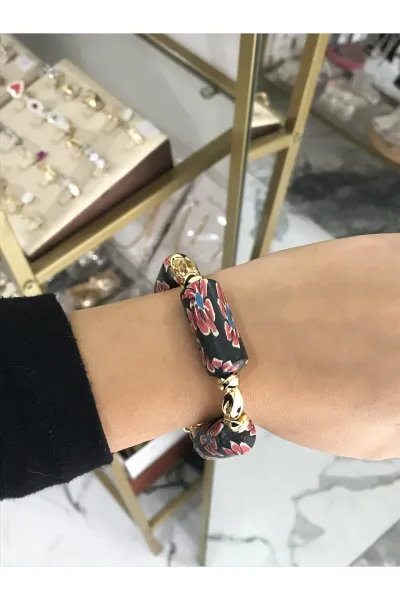Gol Detaylı Lastikli Model Bileklik