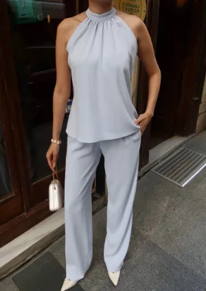 Linda Twil Kumaş Halter Yaka Takım - Görsel 16