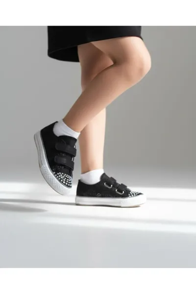KIZ ÇOCUK CIRTLI CONVERS (22-30 IŞIKLI 31-35 IŞIKSIZDIR) — Siyah