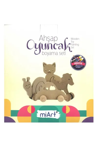 Miart Ahşap Oyuncak Boyama Seti Gemi