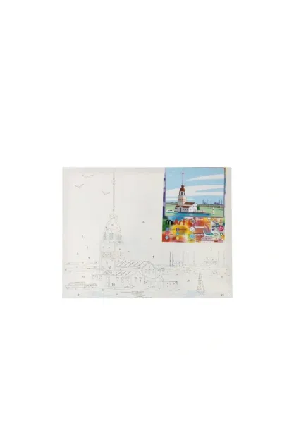 Miart Sayılarla Boyama Tuval 30x40 Kız Kulesi