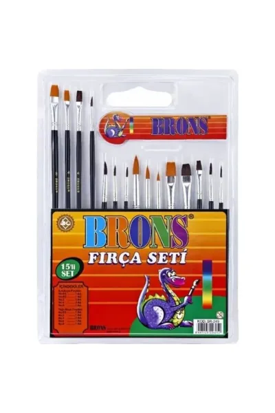 Brons Sulu Boya Fırça Seti 15'li
