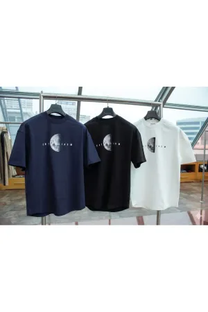 Wild Wood "Lunar Moon" Kabartılı Baskılı Premium Oversize T-shirt — Siyah 5