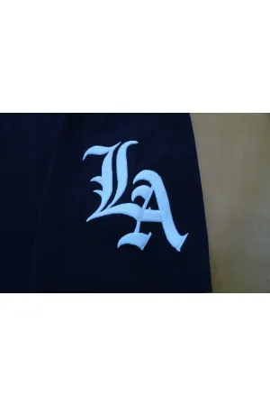 Wild Wood "LA Street" Dikey Baskılı ve Kol Nakışlı Premium Oversize T-shirt — Lacivert 6