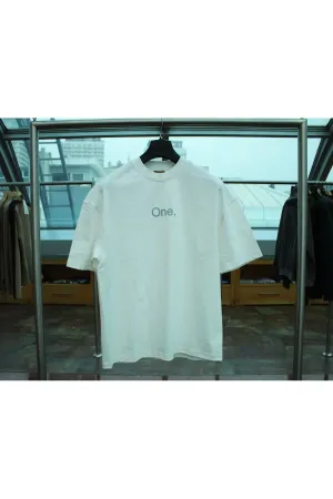 Wild Wood "The One" Baskılı Premium Oversize T-shirt — Ekru 4