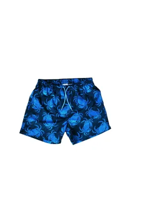 Wild Wood "Deep Blue Crab" Yengeç Desenli Hızlı Kuruyan Erkek Deniz Şortu 4
