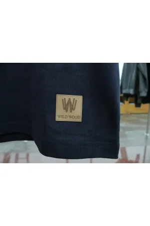 Wild Wood "Keep Going" Grafik Baskılı Premium Oversize T-shirt — Lacivert 3
