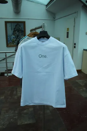 Wild Wood "The One" Baskılı Premium Oversize T-shirt — Beyaz 3