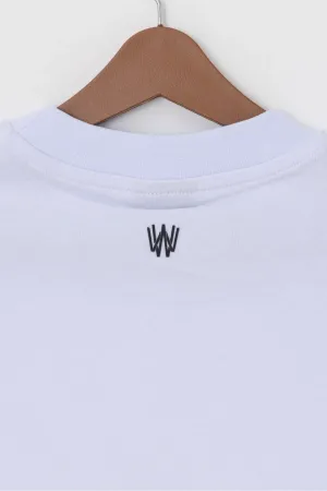 Wild Wood "The One" Baskılı Premium Oversize T-shirt — Beyaz 7