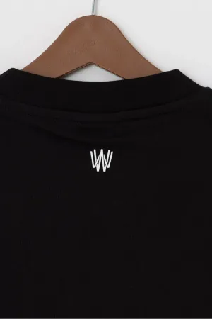 Wild Wood "Audio Rhythms" Kulaklık Kabaran Baskılı Premium Oversize T-shirt — Siyah 3