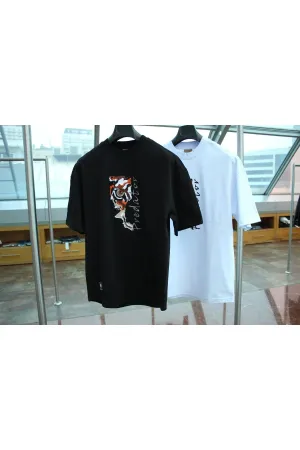 Wild Wood "Predator" Tiger Eye Streetwear Premium Kalite Oversize T-shirt — Siyah 6