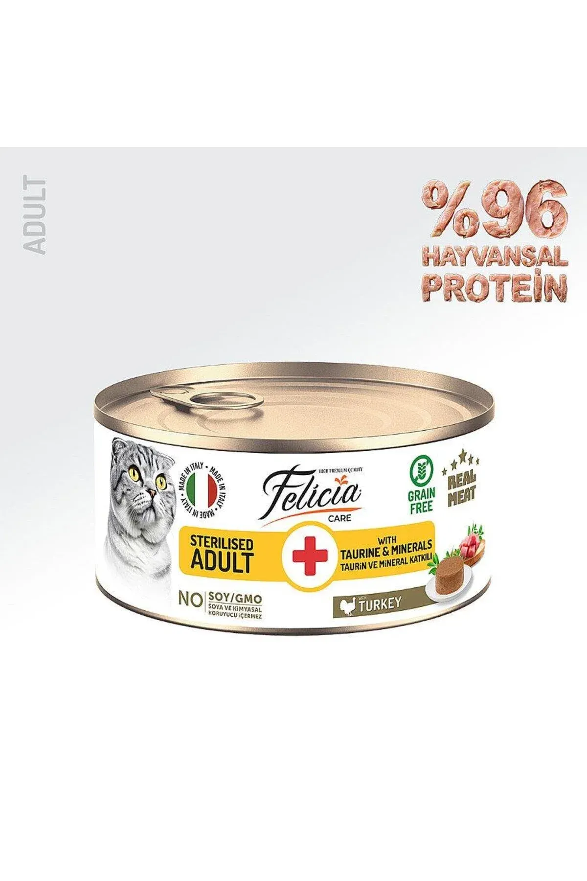 Hindili Ezme Kısırlaştırılmış Yetişkin Kedi Konservesi 85 GR