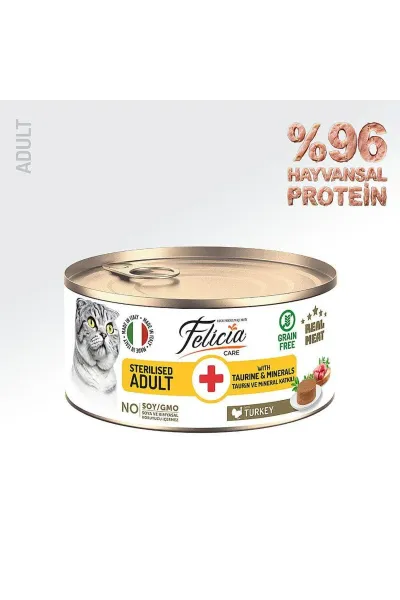 Hindili Ezme Kısırlaştırılmış Yetişkin Kedi Konservesi 85 GR