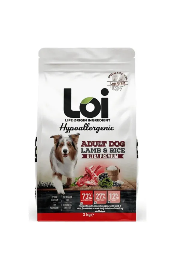 Yetişkin Köpek Kuzu Etli Ve Pirinçli 3 Kg
