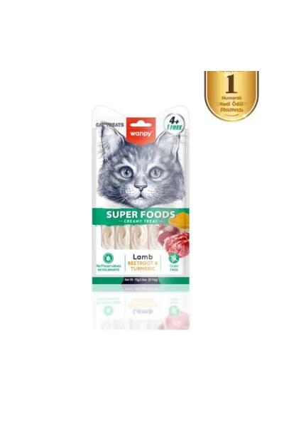 Superfood Kuzulu, Pancar & Zerdeçallı Krema Kedi Ödülü 5×14 Gr