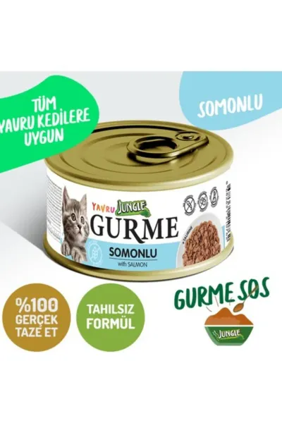 Gurme 85G Yavru Somonlu Kedi Konserve