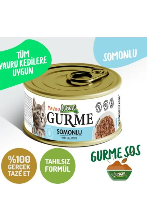 Gurme 85G Yavru Somonlu Kedi Konserve