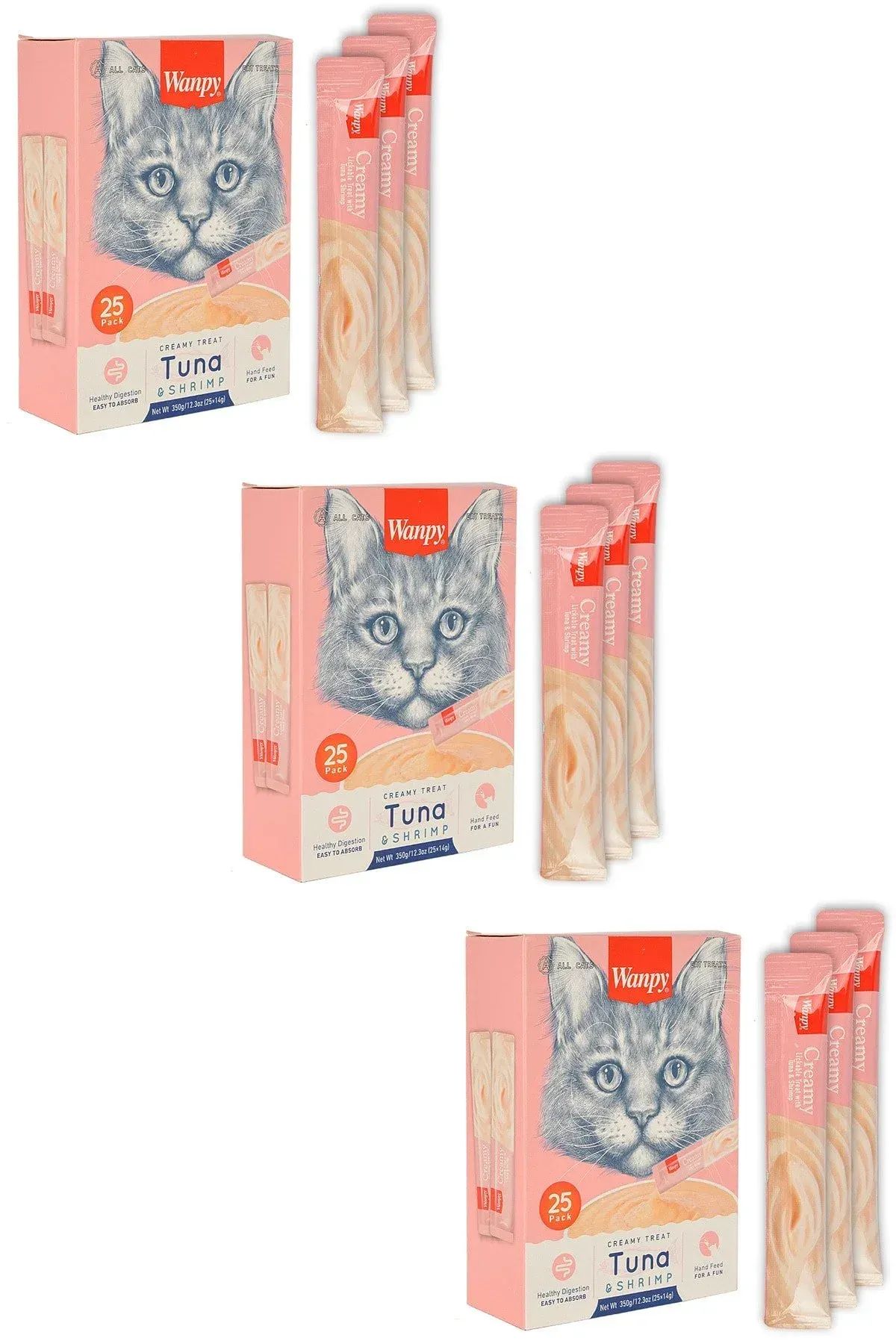 Ton Balığı Ve Karidesli Sıvı Kedi Ödül 25x14 Gram X 3 Adet