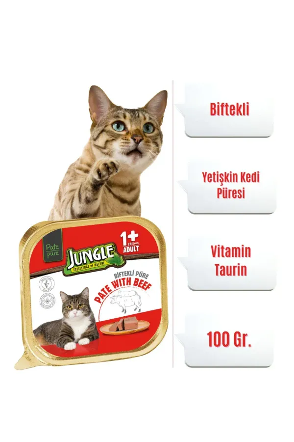 Yetişkin Kedi Püresi Biftekli 100 gr