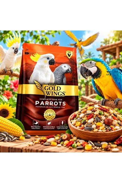 Premium Papağan Yemi 1 kg Paraket Sultan Papağanı Jako ve Büyük Papağanlar İçin Komple Yem