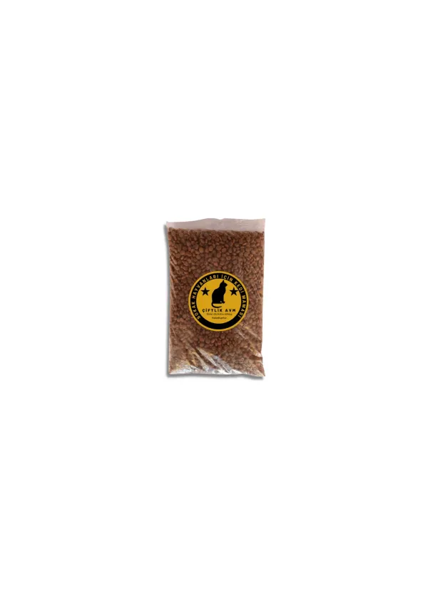 Premium Kalite Tavuk Aromalı Sokak Kedileri İçin Destekleyici Kedi Maması 1 kg