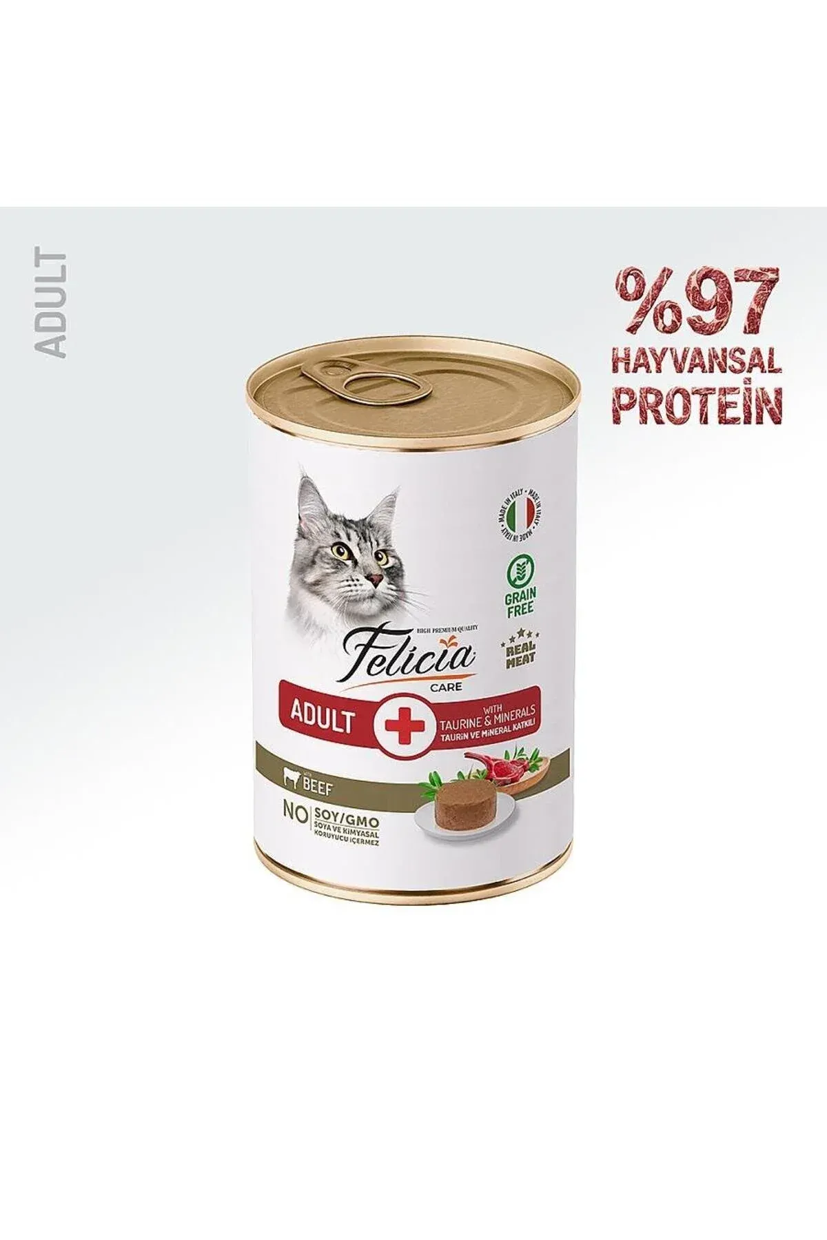 Tahılsız Yetişkin Kuzulu Kedi Konservesi 400 Gr