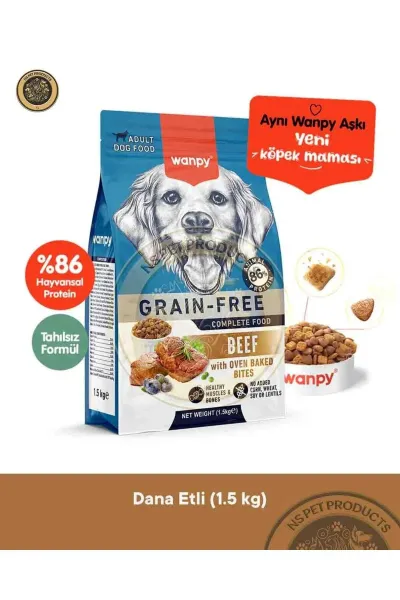 Tahılsız Sığır Etli Yetişkin Köpek Maması 1.5 kg